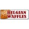 Signmission BELGIAN WAFFLES BANNER SIGN dessert whipped cream B-72 Belgian Waffles No Straw - alternate 1